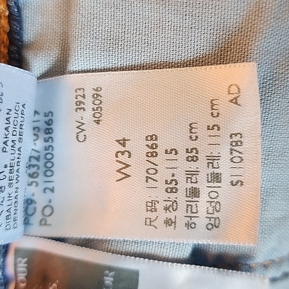 Levi's 501 raw hem button-fly high waist denim shorts 34" waist - Picture 11 of 12